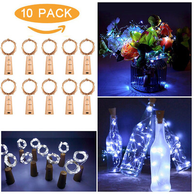 

〖Follure〗10pcs 20 LED Night Fairy Waterproof Cool White Wine Bottle Lights For Party