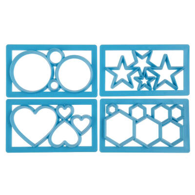 

4pcs Plastic Fondant Cake Embossing Mold DIY Sugarcraft Decorative Mould