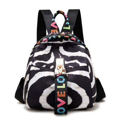 

Chileopard shoulder bag Korean version of women with fashionable Oxford cloth personalized printed canvas Mini-Bag Backpack