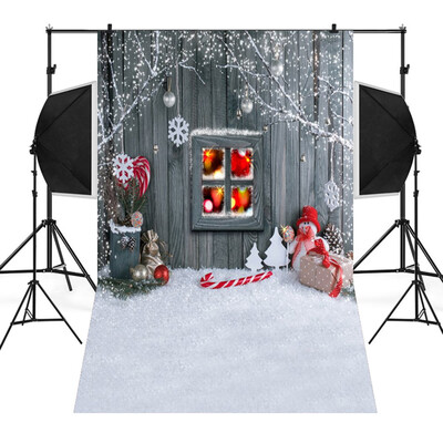 

〖Follure〗Christmas Backdrops Snowman Vinyl 3x5FT Lantern Background Photography Studio