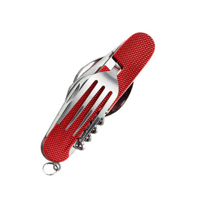 

Portable Folding Cutlery Set Knife Fork Spoon Bottle Opener Camping Utensil