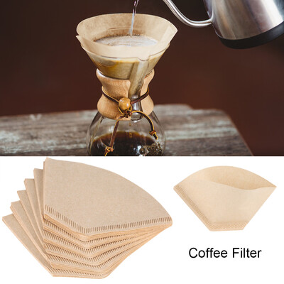 

40Pcs Unbleached Natural Cone-Shape Drip Coffee Cup Filter Papers Coffee Cup Filter Paper