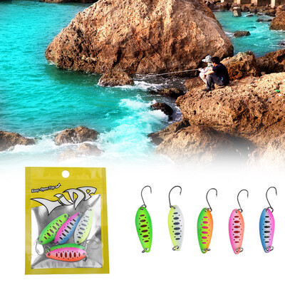 

Saidsome Sequin Bait Sinking Hard Fishing Lures Colored Single Hook 5g4cm 5pcs fishing bait fishing lure