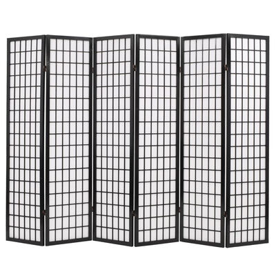 

Folding 6-Panel Room Divider Japanese Style 945"x669" Black