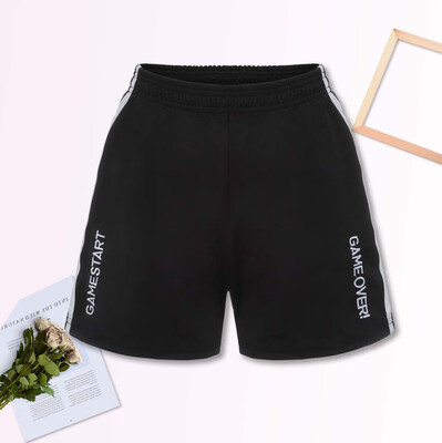 

Tailored Womens Striped Mid Waist Loose Shorts Drawstring Waist Ringer Shorts Pants