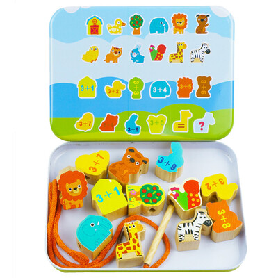 

Tailored Baby Kids Wooden Toys Stringing Threading Beads Learning Educational Gifts