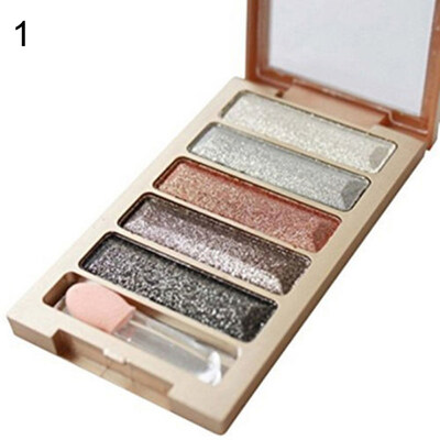 

5 Colors Shimmers Eyeshadow Palette Makeup Cosmetic Glitter Eye Shadow Set