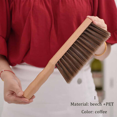 

Gobestart Wood Soft Hair Bed Brush Dusting Brush Without Lint Long Handle Cleaning Brush