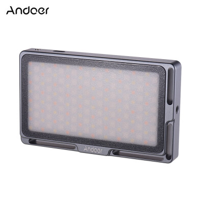 

Andoer Portable RGB LED Video Light Panel Dimmable 2500K-8500K Mini Pocket Camera Fill Light with OLED Screen 360 Colors 9 Special