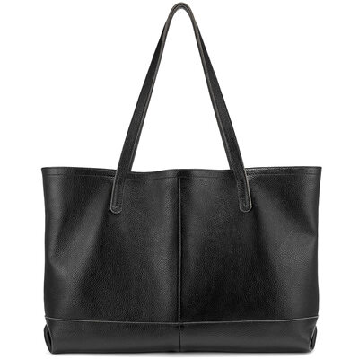 

REALER women bag genuine leather handbag female large tote bag black handbag ladies big shoulder bag Minimalist Simple composite