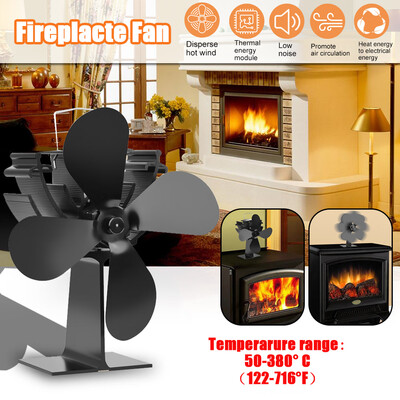

4 Blades Home Fireplace Fan Efficient Heat Distribution Fans