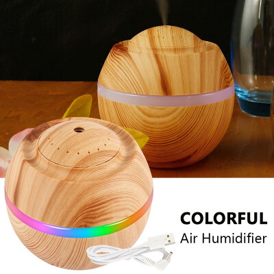 

LED 7 Color Changing 500ml Wood Grain USB Ultrasonic Air Aroma Humidifier Aromatherapy Oil Diffuser Night Light