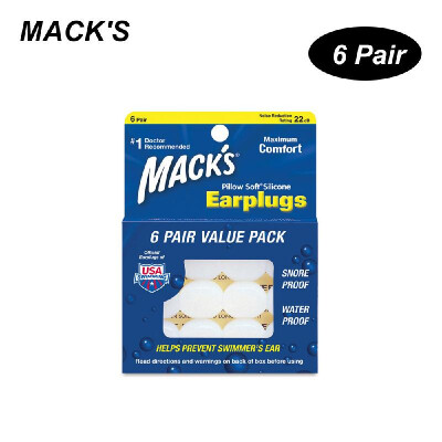 

MACKS 6 Pairs Anti-noise Silicone Earplugs Professional Waterproof Swimming Earplugs Hearing Protection Anti Snore Ear Plugs