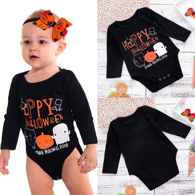 

Newborn Baby Halloween Costumes Girl Boy Kid Long Sleeve Romper Jumpsuit Bodysuit Outfits