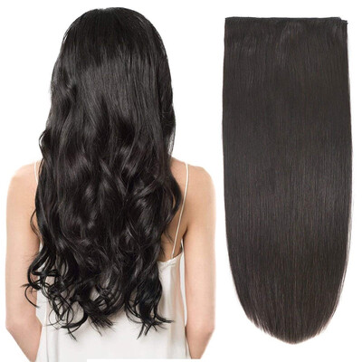 

BHF Hair Clip In Hair Extensions Remy Hair Straight Weave 6piecelot 70g 1B 14"16"18"