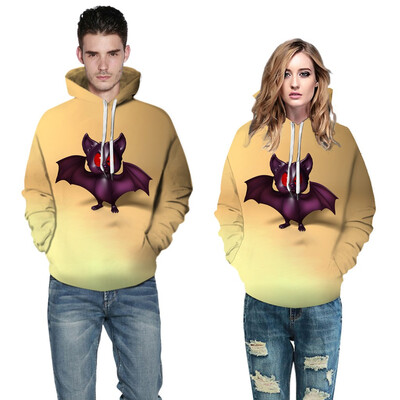 

Toponeto Men Women Mode 3D Print Long Sleeve Couples Hoodies Top Blouse Shirts