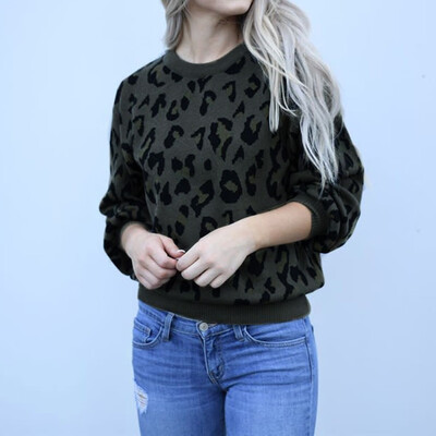 

Tailored Women Fashion Casual Leopard Print Shirt Splice Long Sleeve Blouse Loose Tops