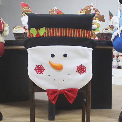 

〖Follure〗Santa Claus Decoration Snowman Seat Cover Hotel Restaurant Ornament Seat Cover