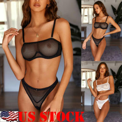 

Sexy Lingerie Women Underwear Babydoll Sleepwear Lace Bra Panties G-string Set