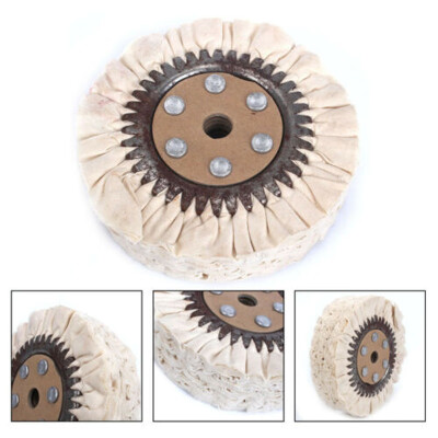 

UK Stock Cotton Airway Buffing Wheel Polishing Wheel 66Ply For Bench Grinder