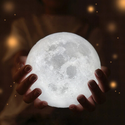 

Siaonvr 3D USB LED Magical Moon Night Light Moonlight Table Desk Moon Lamp Gift C