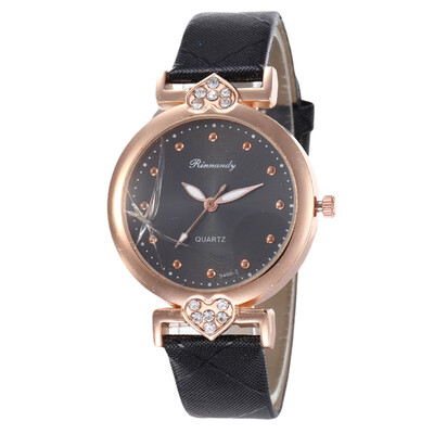 

Summer popular peach heart diamond fashion wild ladies watch simple student watch
