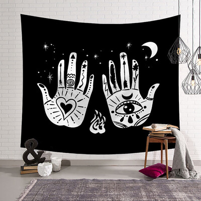 

Toponeto Psychedelic Moon&Sun Wall Hanging Beach Towel Art Tapestry Dorm Home Decor