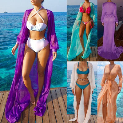 

Women Beach Dress Cover Up Kaftan Chiffon Sarong Summer Wear Swim Bikini Summer