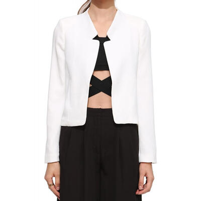 

Autumn Ladies Stand Collar Blazer Long Sleeve Casual Women Fashion Jacket