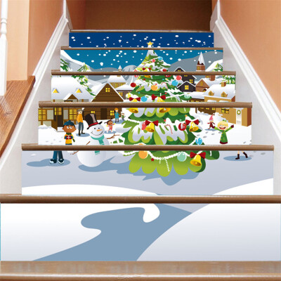 

Siaonvr Christmas Decoration Stair Stickers Christmas Stairs Stickers Wall Stickers
