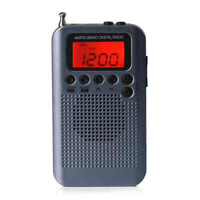 

Outdoor AMFM Radio HRD-104 Stereo Double Band Digital Radio with Earphone