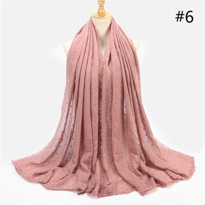 

Amazon new cotton&linen scarf female solid color sunscreen big shawl literary wind envelope scarf Muslim scarf