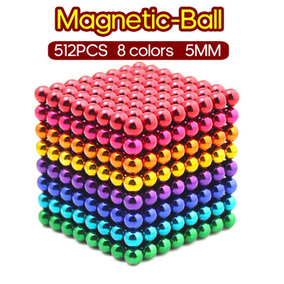 

512PCS Magnetic-Ball 5mm Building Toy Simple Design Office Adults Stress Relief Toys
