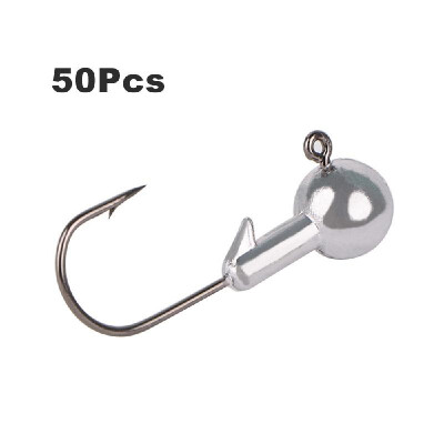 

50Pcs Fishhooks Lead Fishing Hooks Round Jig Hook 123354571014g For Soft Lure Fishing Accessories