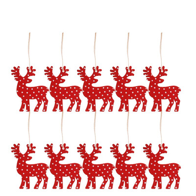 

Toponeto 10 pieces of wooden pendants Christmas decorations home improvement gifts