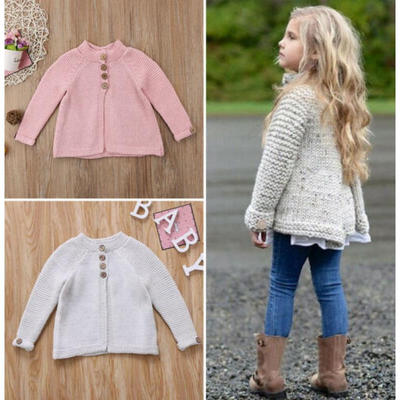 

US Stock Fashion Kid Baby Girls Cloak Sweaters Knitwear Coat Clothes Outfit 1-8T