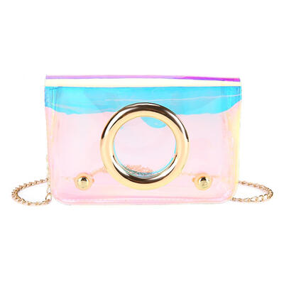 

Holographic Chain Shoulder Messenger Handbags Women Flap PVC Crossbody Bags