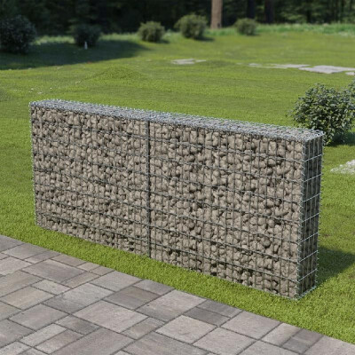 

Gabion Wall with Covers Galvanized Steel 787"x787"x335"