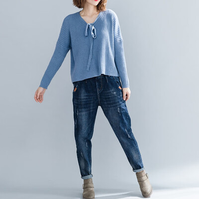 

Fall 2018 new ladies knitted sweater of the big yards