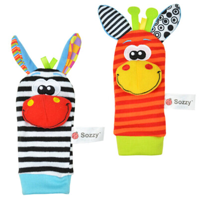 

1pcs New Fashion Baby Infant Soft Toy Wrist Rattles Sock Rattles Sonajeros De Mu