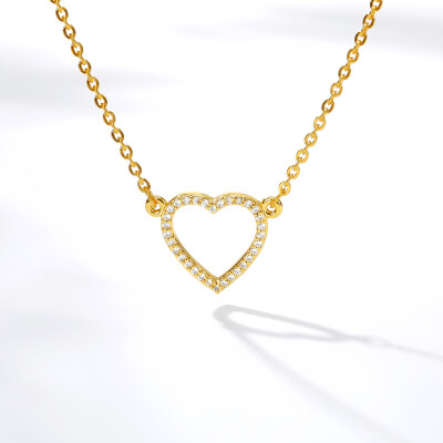 

Elegant Wedding Jewelry Fashion Crystal Rhinestone Love Heart Necklace Girlfriend Romantic Brand Luxury Valentine Day Gift