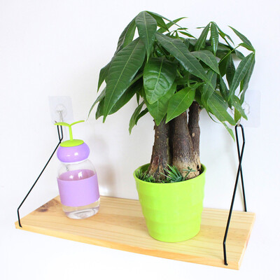 

Gobestart Wall Shelf Wooden Floating Shelving Home Decorative Storage Wall Mounted Rack
