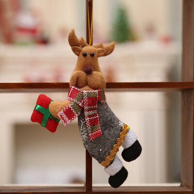 

Gobestart Christmas Ornaments Gift Santa Claus Snowman Tree Toy Doll Hang Decorations