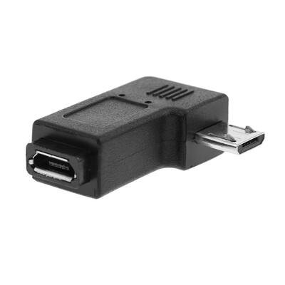 

90 Degree Elbow Micro USB Port to Micro USB Port Adapter Cable Connector