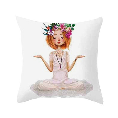 

〖Follure〗Yoga Meditation Pillowcase Decoration Car Sofa Cushion Cover Waist Cushion