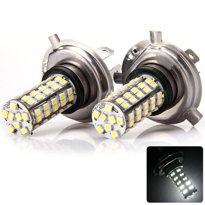 

2 PCs Sencart H4 P43T Car Forward Light 5W SMD-3528 68-LEDs Driving Lamp 6000-6500K
