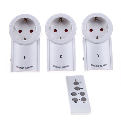 

3 Pack Wireless Remote Control Power Outlet Light Switch Plug Socket