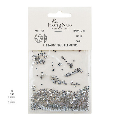 

Toponeto 1440pcs Pcs Nail Art Rhinestones Glitter Diamond Gems 3D Tips DIY Decoration