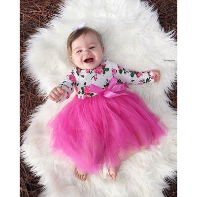 

Newborn Baby Girls Romper Jumpsuit Bodysuit Tutu Dress Clothes Outfits