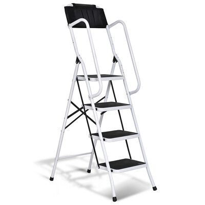 

2 in 1 Folding Non-slip 4 Step Ladder